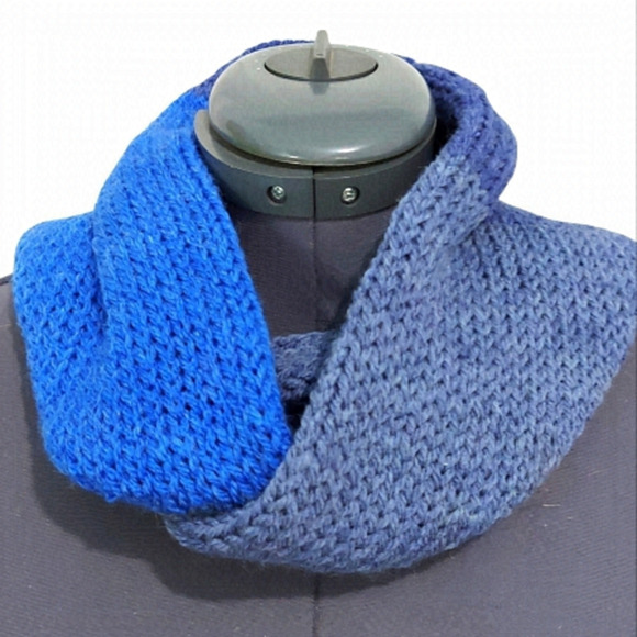 Hand Knit Soft Cozy Double Layer Knit Cowl - Picture 3 of 3